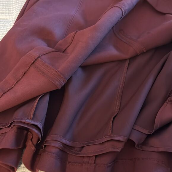 NWT White House Black Market Maroon Keyhole Fit and Flare Half Sleeve 4 - Picture 8 of 9